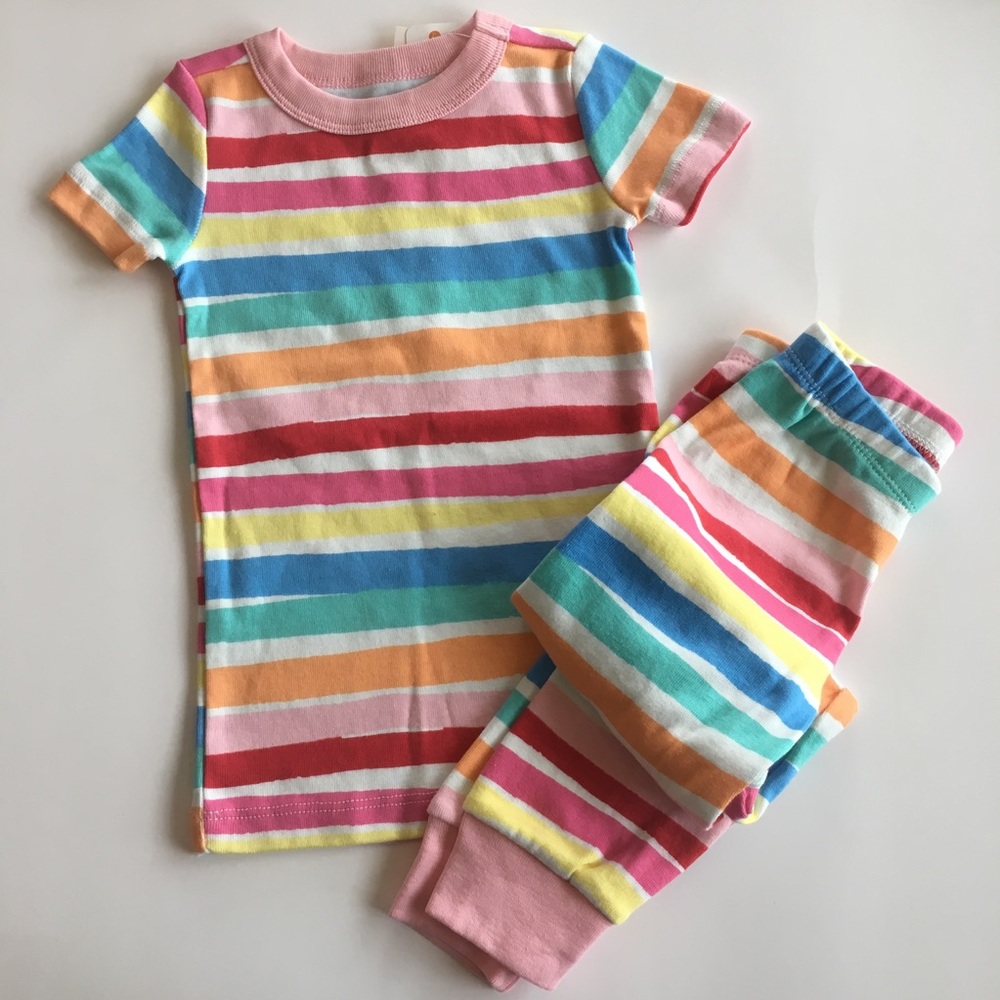 Gymboree Rainbow Stripe Pajamas 100% Cotton 2T